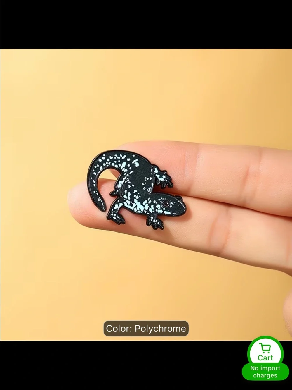 Polychrome Blue Speckled Salamander Reptile Decor